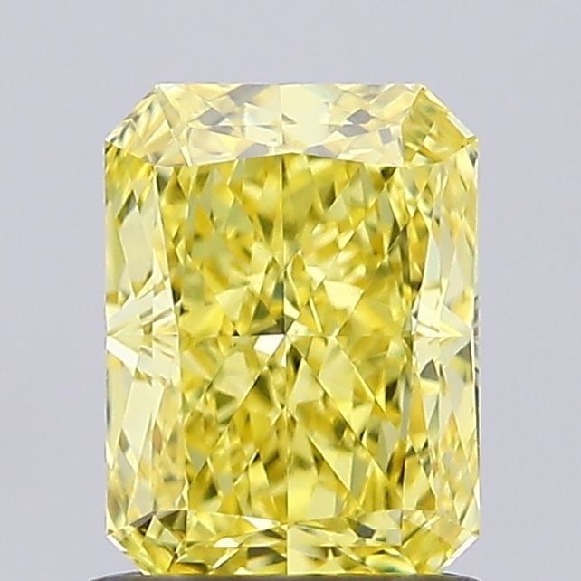 Loose Diamond - RADIANT 1.02ct Fancy Vivid Yellow VVS2: Loose Diamond - RADIANT 1.02ct Fancy Vivid Yellow VVS2 Source: This is a real non-mined Diamond that has been grown in a lab Shape: RADIANT Carats: 1.02 Color: Fancy Vivid Yellow Certification: IGI Vi