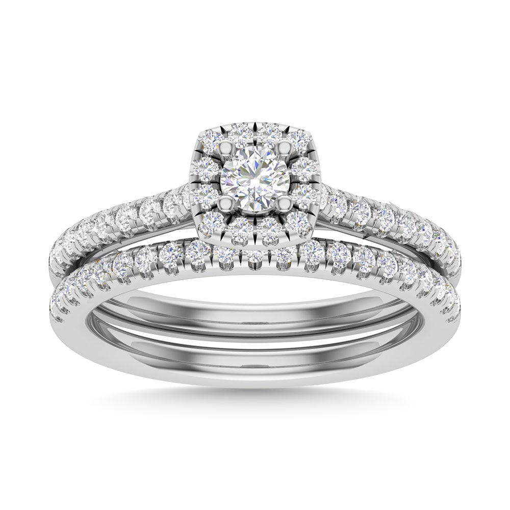Diamond 3/4 Ct.Tw. Round Cut Bridal Ring in 14K White Gold (1 of 4)