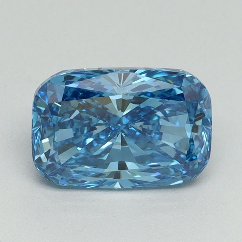 Loose Diamond - CUSHION BRILLIANT 1.65ct Fancy Vivid Blue VS1: Loose Diamond - CUSHION BRILLIANT 1.65ct Fancy Vivid Blue VS1 Source: This is a real non-mined Diamond that has been grown in a lab Shape: CUSHION BRILLIANT Carats: 1.65 Color: Fancy Vivid Blue Certif