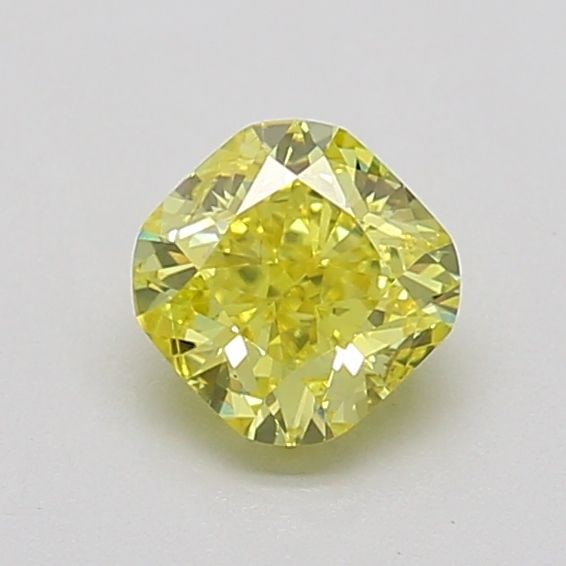 Loose Diamond - CUSHION BRILLIANT 0.7ct Fancy Intense Yellow SI2: Loose Diamond - CUSHION BRILLIANT 0.7ct Fancy Intense Yellow SI2 Source: This is a real non-mined Diamond that has been grown in a lab Shape: CUSHION BRILLIANT Carats: 0.7 Color: Fancy Intense Yellow 