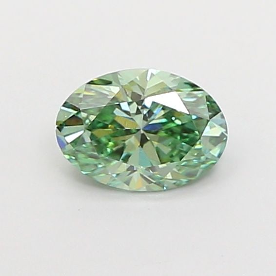 Loose Diamond - OVAL 0.57ct Fancy Vivid Green VVS2: Loose Diamond - OVAL 0.57ct Fancy Vivid Green VVS2 Source: This is a real non-mined Diamond that has been grown in a lab Shape: OVAL Carats: 0.57 Color: Fancy Vivid Green Certification: IGI Video: