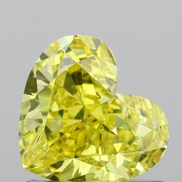 Loose Diamond - HEART 1.09ct Fancy Intense Yellow VS2: Loose Diamond - HEART 1.09ct Fancy Intense Yellow VS2 Source: This is a real non-mined Diamond that has been grown in a lab Shape: HEART Carats: 1.09 Color: Fancy Intense Yellow Certification: IGI Vid