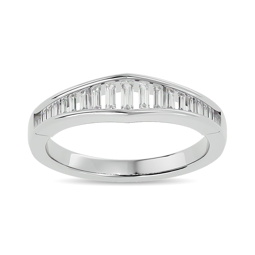 Diamond 3/8 Ct.tw Band Ring in 14K White Gold: Diamond 3/8 Ct.tw Band Ring in 14K White Gold 14k White Gold Stone Color: G-h Stone Clarity: Si2 Each ring is presented in standard size 6.5. Complimentary resizing is available between sizes 510 (in 
