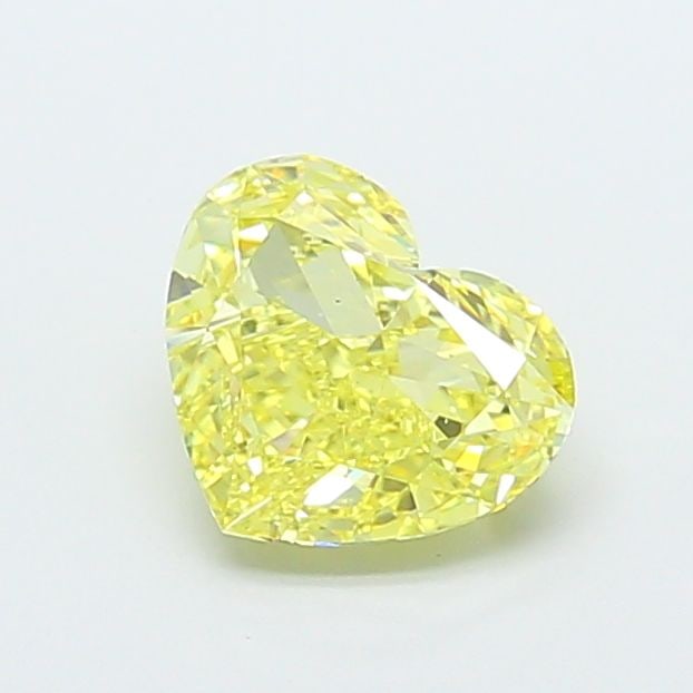 Loose Diamond - HEART 2.2ct Fancy Vivid Yellow VS1: Loose Diamond - HEART 2.2ct Fancy Vivid Yellow VS1 Source: This is a real non-mined Diamond that has been grown in a lab Shape: HEART Carats: 2.2 Color: Fancy Vivid Yellow Certification: IGI Video: