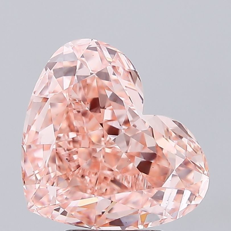Loose Diamond - HEART 5.11ct Fancy Vivid Pink VS1: Loose Diamond - HEART 5.11ct Fancy Vivid Pink VS1 Source: This is a real non-mined Diamond that has been grown in a lab Shape: HEART Carats: 5.11 Color: Fancy Vivid Pink Certification: IGI Video: