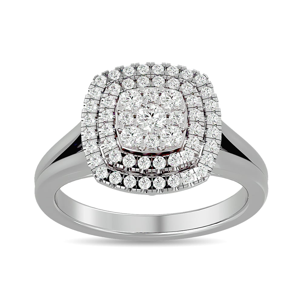 Diamond 1/2 Ct.tw Fashion Ring in 14K White Gold: Diamond 1/2 Ct.tw Fashion Ring in 14K White Gold 14k White Gold Stone Color: G-h Stone Clarity: I1 Each ring is presented in standard size 6.5. Complimentary resizing is available between sizes 510 (i