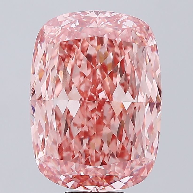 Loose Diamond - CUSHION MODIFIED 15.1ct Fancy Vivid Pink VS1: Loose Diamond - CUSHION MODIFIED 15.1ct Fancy Vivid Pink VS1 Source: This is a real non-mined Diamond that has been grown in a lab Shape: CUSHION MODIFIED Carats: 15.1 Color: Fancy Vivid Pink Certific