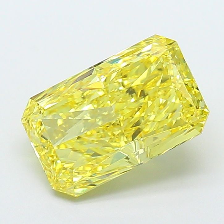 Loose Diamond - RADIANT 4.3ct Fancy Vivid Yellow VVS2: Loose Diamond - RADIANT 4.3ct Fancy Vivid Yellow VVS2 Source: This is a real non-mined Diamond that has been grown in a lab Shape: RADIANT Carats: 4.3 Color: Fancy Vivid Yellow Certification: IGI Vide