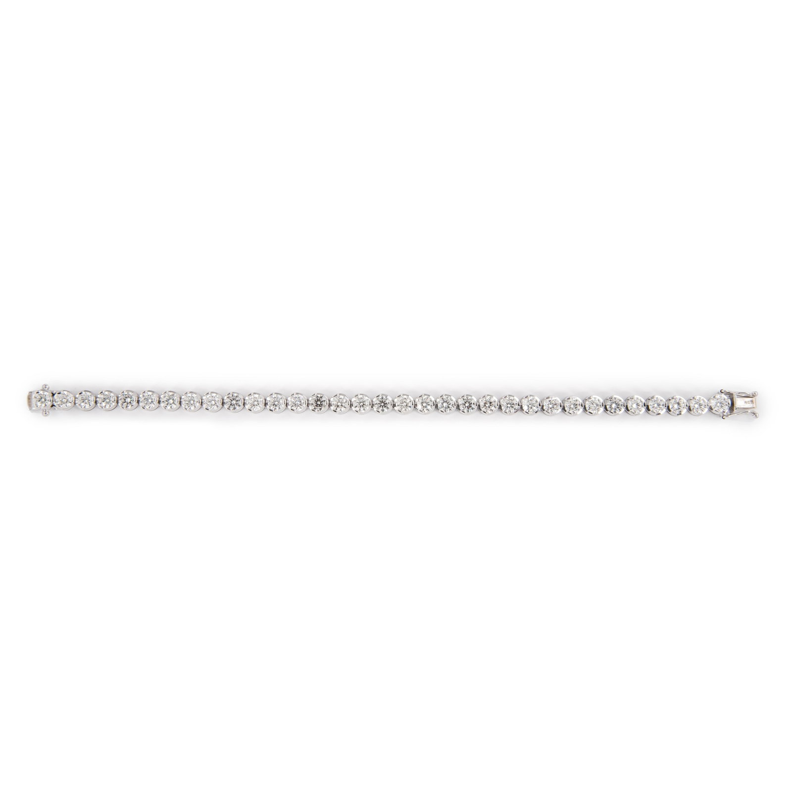 10.51ct Diamond Tennis Bracelet 18k White Gold - 4