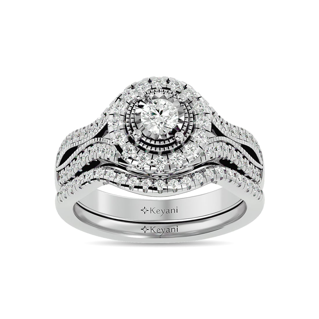 Diamond 3/4 Ct.Tw. Bridal Ring in 14K White Gold: Diamond 3/4 Ct.Tw. Bridal Ring in 14K White Gold 14k White Gold Stone Color: G-h Stone Clarity: Si2 Each ring is presented in standard size 6.5. Complimentary resizing is available between sizes 510 (