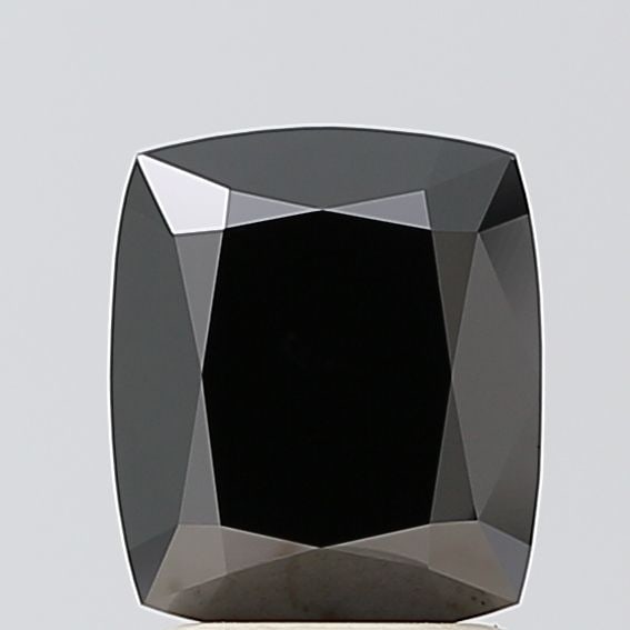 Loose Diamond - CUSHION BRILLIANT 2.13ct Black VVS2: Loose Diamond - CUSHION BRILLIANT 2.13ct Black VVS2 Source: This is a real non-mined Diamond that has been grown in a lab Shape: CUSHION BRILLIANT Carats: 2.13 Color: Black Certification: NONE Video: