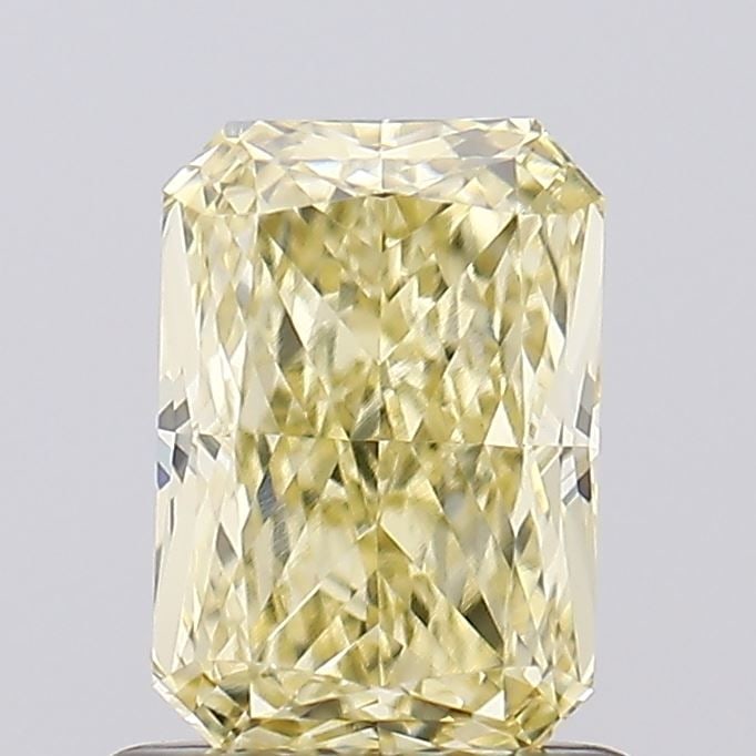 Loose Diamond - RADIANT 1.02ct Fancy Yellow VVS2: Loose Diamond - RADIANT 1.02ct Fancy Yellow VVS2 Source: This is a real non-mined Diamond that has been grown in a lab Shape: RADIANT Carats: 1.02 Color: Fancy Yellow Certification: IGI Video: