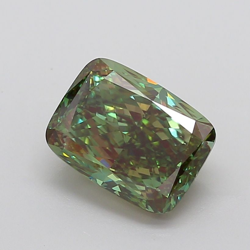 Loose Diamond - CUSHION MODIFIED 5.29ct Fancy Vivid Green VVS2 (1 of 1)