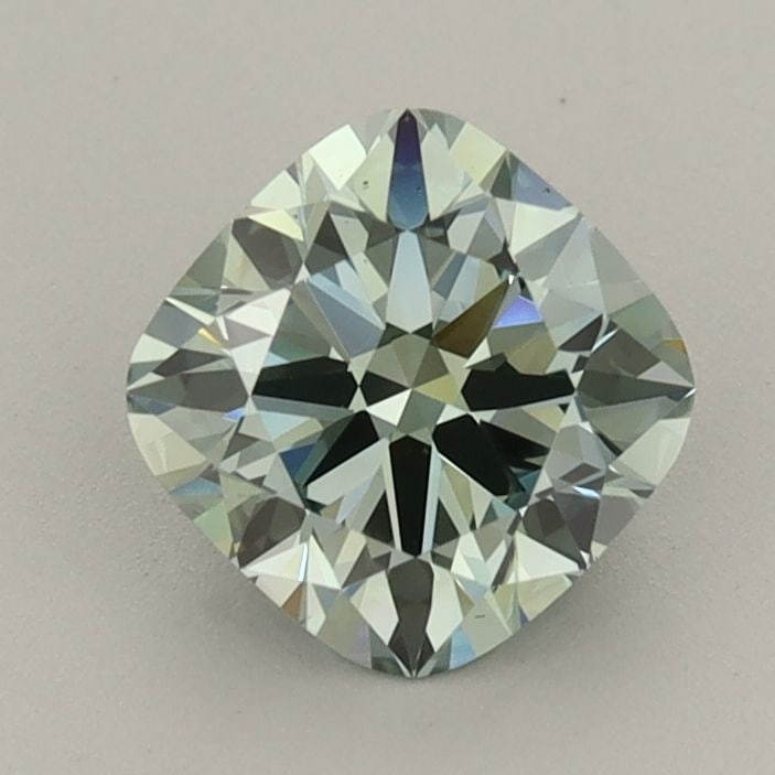 Loose Diamond - CUSHION MODIFIED 1.16ct Fancy Vivid Blueish Green VS1: Loose Diamond - CUSHION MODIFIED 1.16ct Fancy Vivid Blueish Green VS1 Source: This is a real non-mined Diamond that has been grown in a lab Shape: CUSHION MODIFIED Carats: 1.16 Color: Fancy Vivid Blue