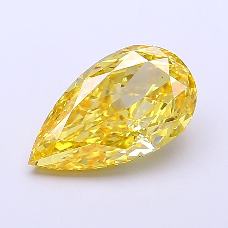 Loose Diamond - PEAR 2.06ct Fancy Vivid Yellow VS1: Loose Diamond - PEAR 2.06ct Fancy Vivid Yellow VS1 Source: This is a real non-mined Diamond that has been grown in a lab Shape: PEAR Carats: 2.06 Color: Fancy Vivid Yellow Certification: IGI Video:
