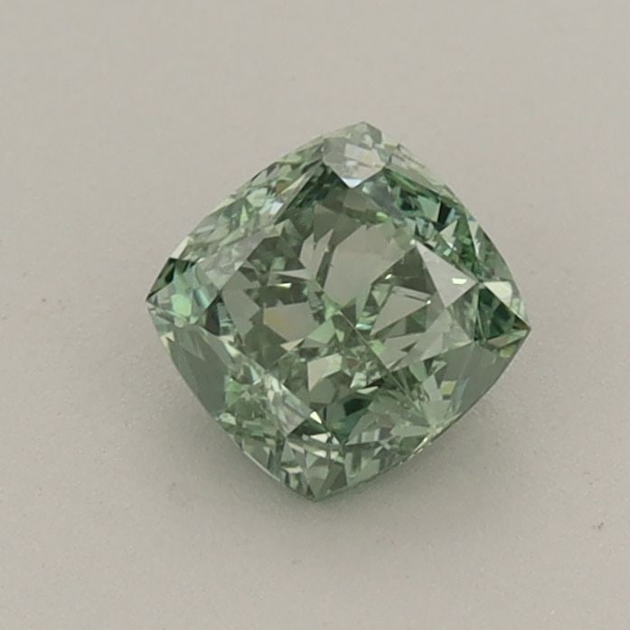 Loose Diamond - CUSHION MODIFIED 0.67ct Fancy Vivid Green VVS2: Loose Diamond - CUSHION MODIFIED 0.67ct Fancy Vivid Green VVS2 Source: This is a real non-mined Diamond that has been grown in a lab Shape: CUSHION MODIFIED Carats: 0.67 Color: Fancy Vivid Green Certi