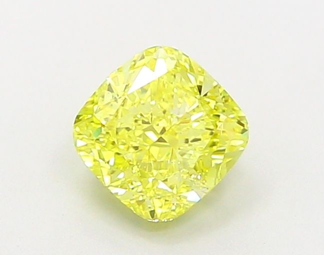Loose Diamond - CUSHION MODIFIED 1.23ct Fancy Vivid Yellow VVS1: Loose Diamond - CUSHION MODIFIED 1.23ct Fancy Vivid Yellow VVS1 Source: This is a real non-mined Diamond that has been grown in a lab Shape: CUSHION MODIFIED Carats: 1.23 Color: Fancy Vivid Yellow Cer