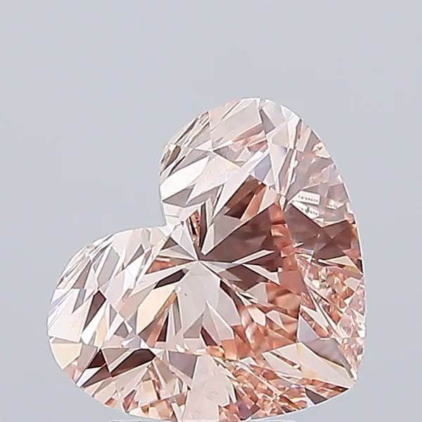 Loose Diamond - HEART 4.07ct Fancy Intense Brownish Pink VS1: Loose Diamond - HEART 4.07ct Fancy Intense Brownish Pink VS1 Source: This is a real non-mined Diamond that has been grown in a lab Shape: HEART Carats: 4.07 Color: Fancy Intense Brownish Pink Certific