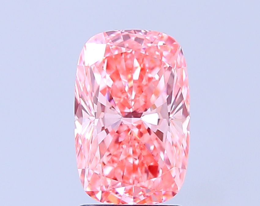 Loose Diamond - CUSHION MODIFIED 2.5ct Fancy Vivid Pink VS1: Loose Diamond - CUSHION MODIFIED 2.5ct Fancy Vivid Pink VS1 Source: This is a real non-mined Diamond that has been grown in a lab Shape: CUSHION MODIFIED Carats: 2.5 Color: Fancy Vivid Pink Certificat