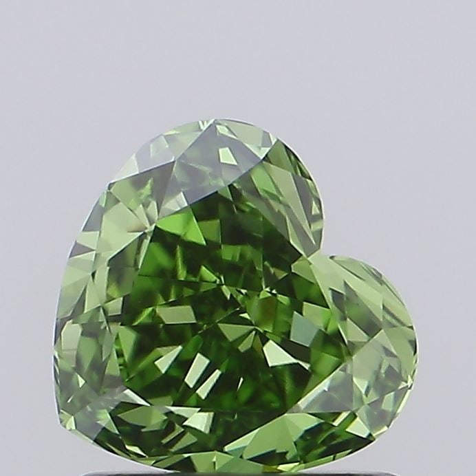 Loose Diamond - HEART 0.96ct Fancy Vivid Green VS2: Loose Diamond - HEART 0.96ct Fancy Vivid Green VS2 Source: This is a real non-mined Diamond that has been grown in a lab Shape: HEART Carats: 0.96 Color: Fancy Vivid Green Certification: NONE Video:
