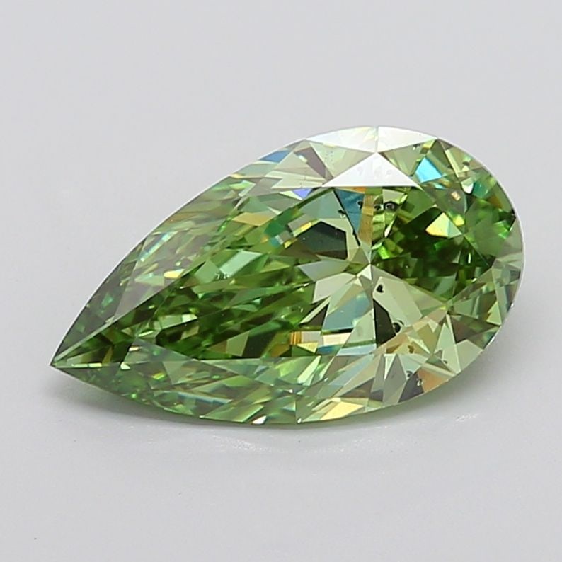 Loose Diamond - PEAR 4.01ct Fancy Vivid Green SI1: Loose Diamond - PEAR 4.01ct Fancy Vivid Green SI1 Source: This is a real non-mined Diamond that has been grown in a lab Shape: PEAR Carats: 4.01 Color: Fancy Vivid Green Certification: IGI Video: