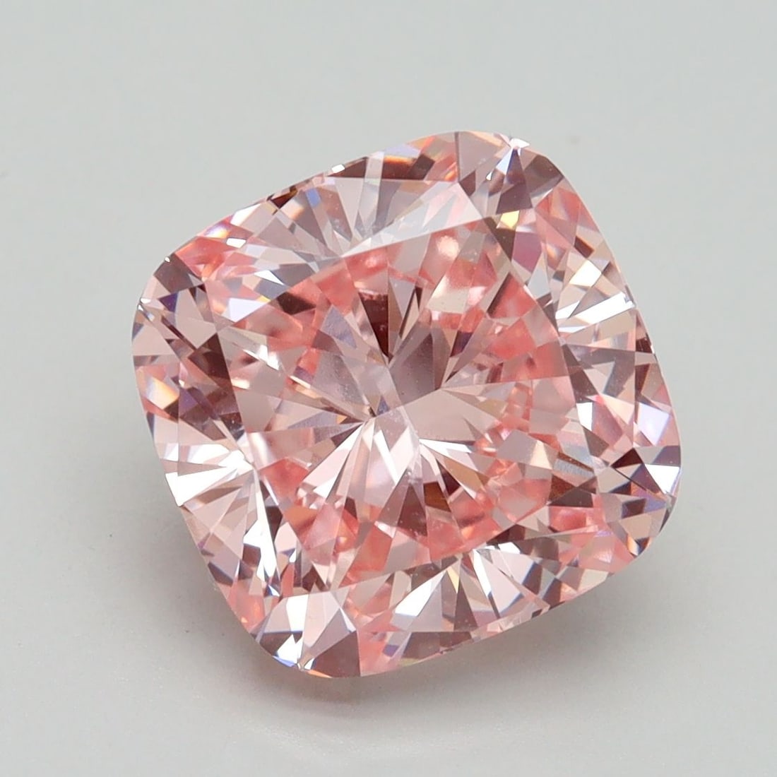 Loose Diamond - CUSHION BRILLIANT 5.0ct Fancy Intense Pink VS1: Loose Diamond - CUSHION BRILLIANT 5.0ct Fancy Intense Pink VS1 Source: This is a real non-mined Diamond that has been grown in a lab Shape: CUSHION BRILLIANT Carats: 5.0 Color: Fancy Intense Pink Cert