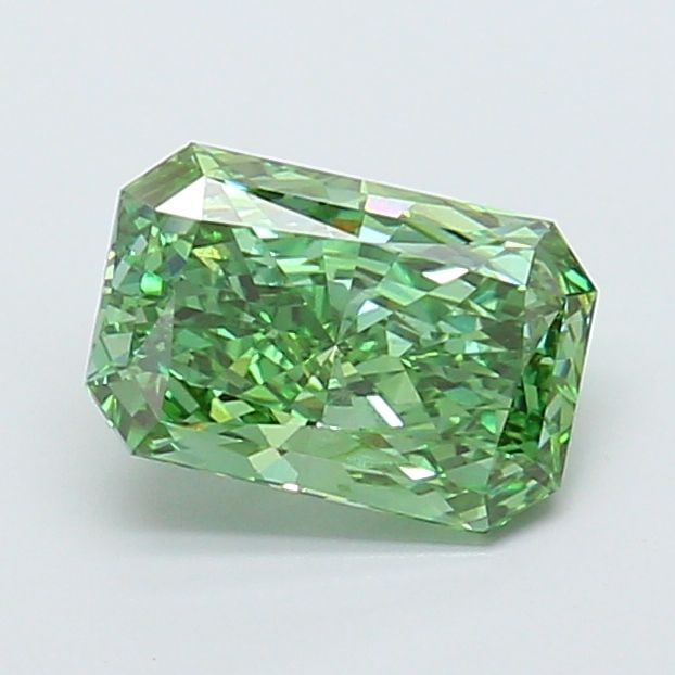 Loose Diamond - RADIANT 2.02ct Fancy Vivid Green VS1: Loose Diamond - RADIANT 2.02ct Fancy Vivid Green VS1 Source: This is a real non-mined Diamond that has been grown in a lab Shape: RADIANT Carats: 2.02 Color: Fancy Vivid Green Certification: IGI Video