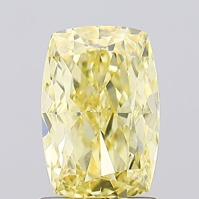 Loose Diamond - CUSHION MODIFIED 1.53ct Fancy Intense Yellow VVS2: Loose Diamond - CUSHION MODIFIED 1.53ct Fancy Intense Yellow VVS2 Source: This is a real non-mined Diamond that has been grown in a lab Shape: CUSHION MODIFIED Carats: 1.53 Color: Fancy Intense Yellow