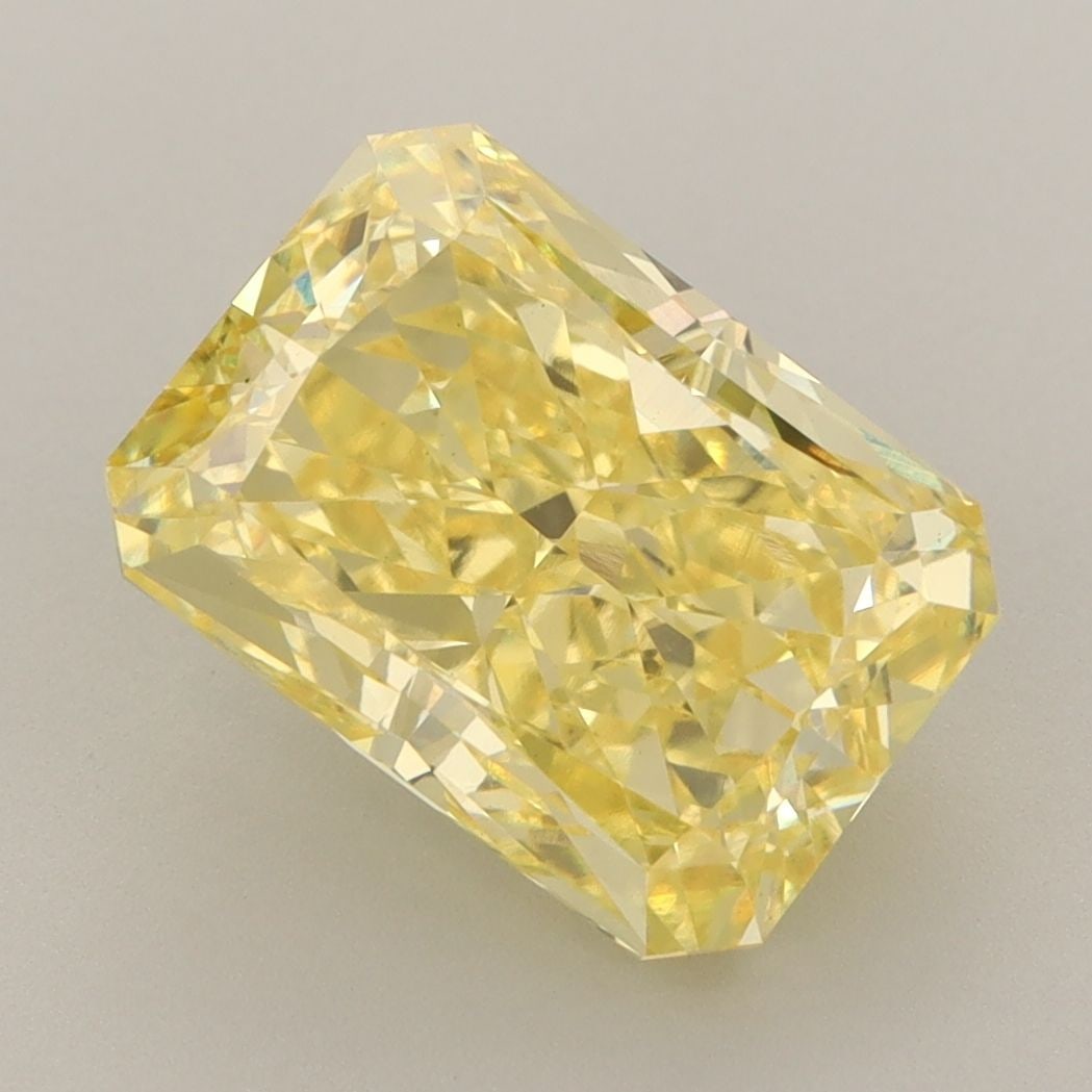 Loose Diamond - RADIANT 4.65ct Fancy Vivid Yellow VS1: Loose Diamond - RADIANT 4.65ct Fancy Vivid Yellow VS1 Source: This is a real non-mined Diamond that has been grown in a lab Shape: RADIANT Carats: 4.65 Color: Fancy Vivid Yellow Certification: IGI Vid