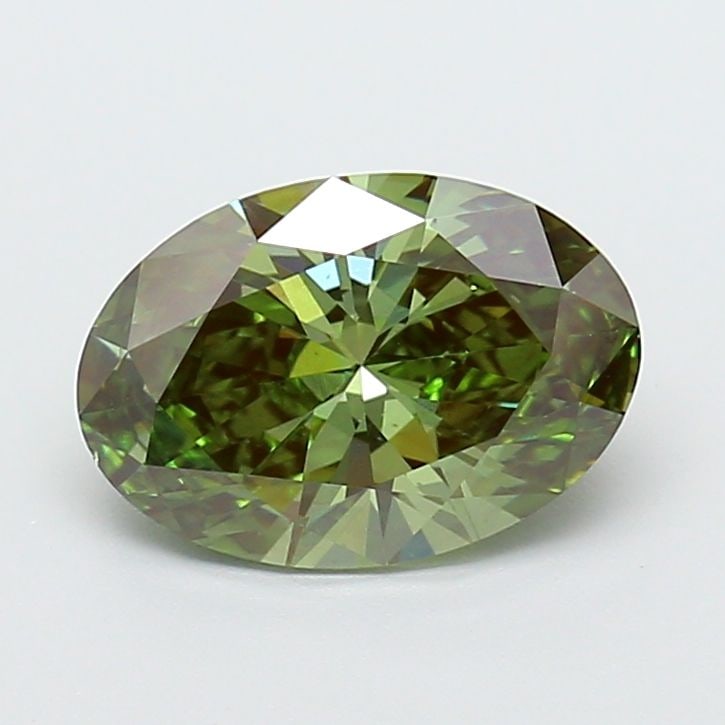 Loose Diamond - OVAL 2.03ct Fancy Vivid Green VS2: Loose Diamond - OVAL 2.03ct Fancy Vivid Green VS2 Source: This is a real non-mined Diamond that has been grown in a lab Shape: OVAL Carats: 2.03 Color: Fancy Vivid Green Certification: IGI Video: