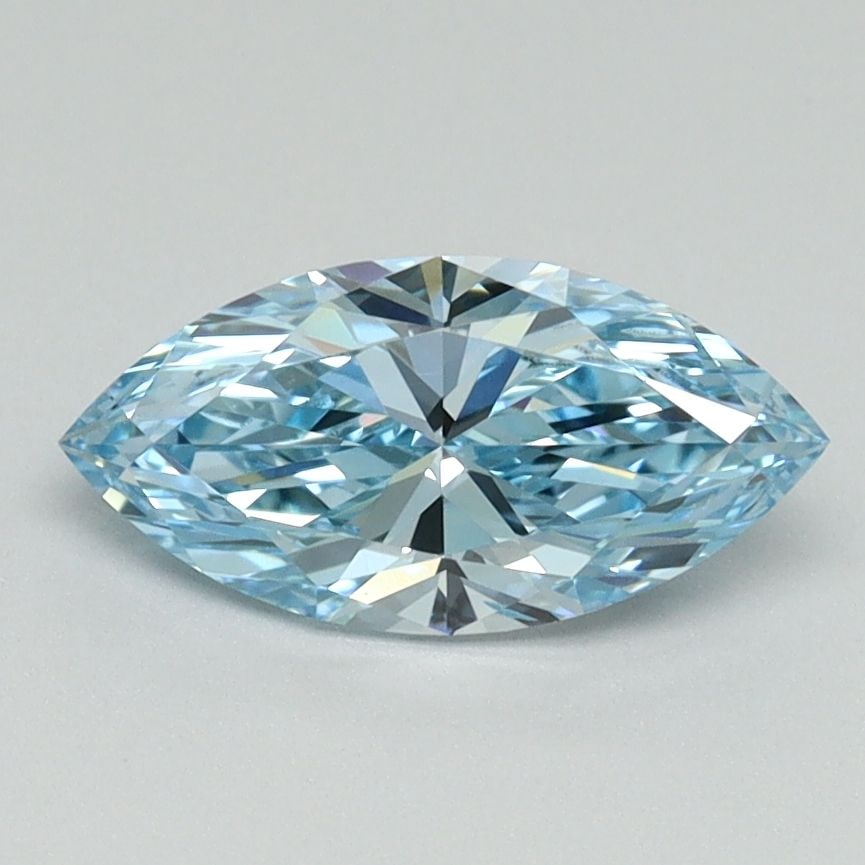 Loose Diamond - MARQUISE 1.0ct Fancy Vivid Blue VS2: Loose Diamond - MARQUISE 1.0ct Fancy Vivid Blue VS2 Source: This is a real non-mined Diamond that has been grown in a lab Shape: MARQUISE Carats: 1.0 Color: Fancy Vivid Blue Certification: IGI Video: