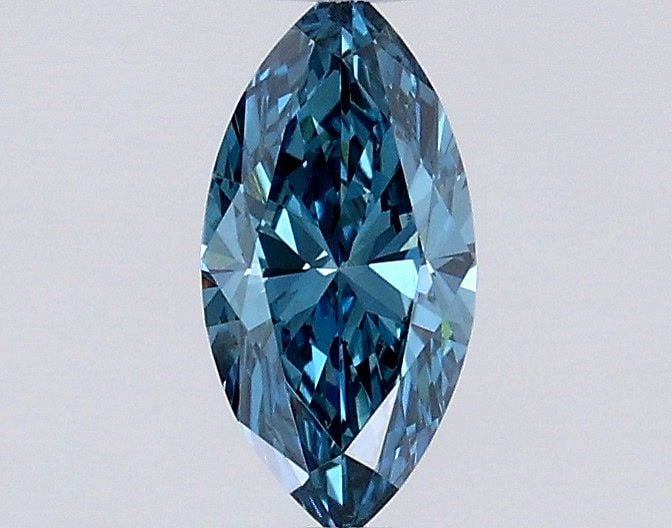 Loose Diamond - MARQUISE 0.29ct Fancy Vivid Greenish Blue VS2: Loose Diamond - MARQUISE 0.29ct Fancy Vivid Greenish Blue VS2 Source: This is a real non-mined Diamond that has been grown in a lab Shape: MARQUISE Carats: 0.29 Color: Fancy Vivid Greenish Blue Certif