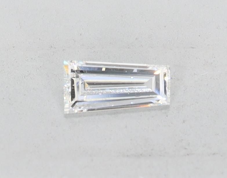 Loose Diamond - TAPERED BAGUETTE 0.17ct F VS1: Loose Diamond - TAPERED BAGUETTE 0.17ct F VS1 Source: This is a real non-mined Diamond that has been grown in a lab Shape: TAPERED BAGUETTE Carats: 0.17 Color: F Clarity: VS1 Certification: NONE Video