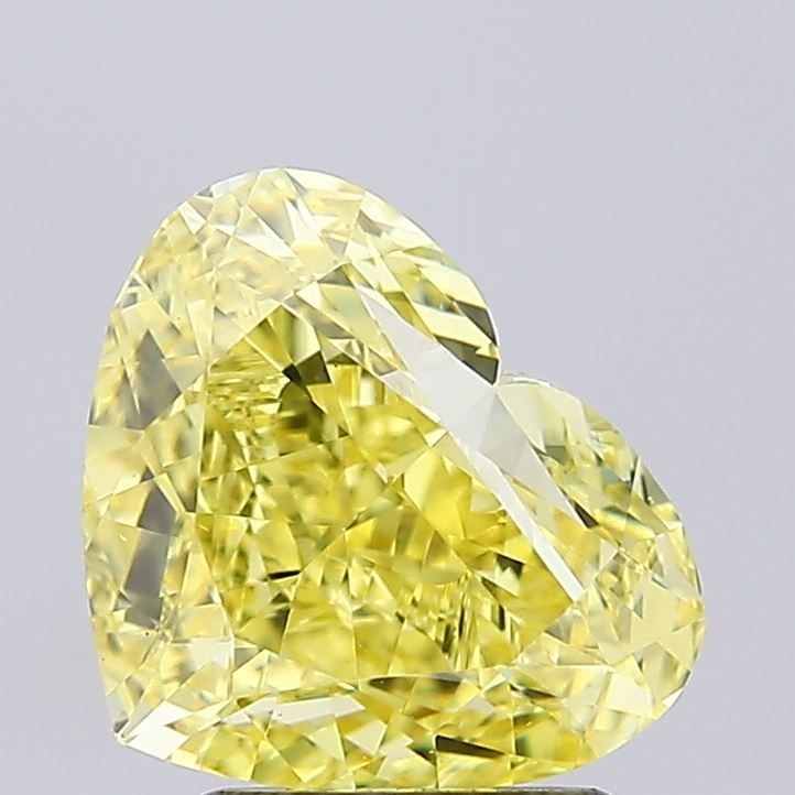 Loose Diamond - HEART 3.03ct Fancy Intense Yellow VS1: Loose Diamond - HEART 3.03ct Fancy Intense Yellow VS1 Source: This is a real non-mined Diamond that has been grown in a lab Shape: HEART Carats: 3.03 Color: Fancy Intense Yellow Certification: IGI Vid