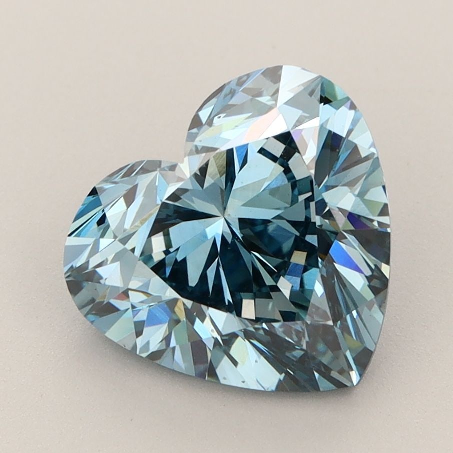 Loose Diamond - HEART 3.21ct Fancy Vivid Blue VS1: Loose Diamond - HEART 3.21ct Fancy Vivid Blue VS1 Source: This is a real non-mined Diamond that has been grown in a lab Shape: HEART Carats: 3.21 Color: Fancy Vivid Blue Certification: IGI Video: