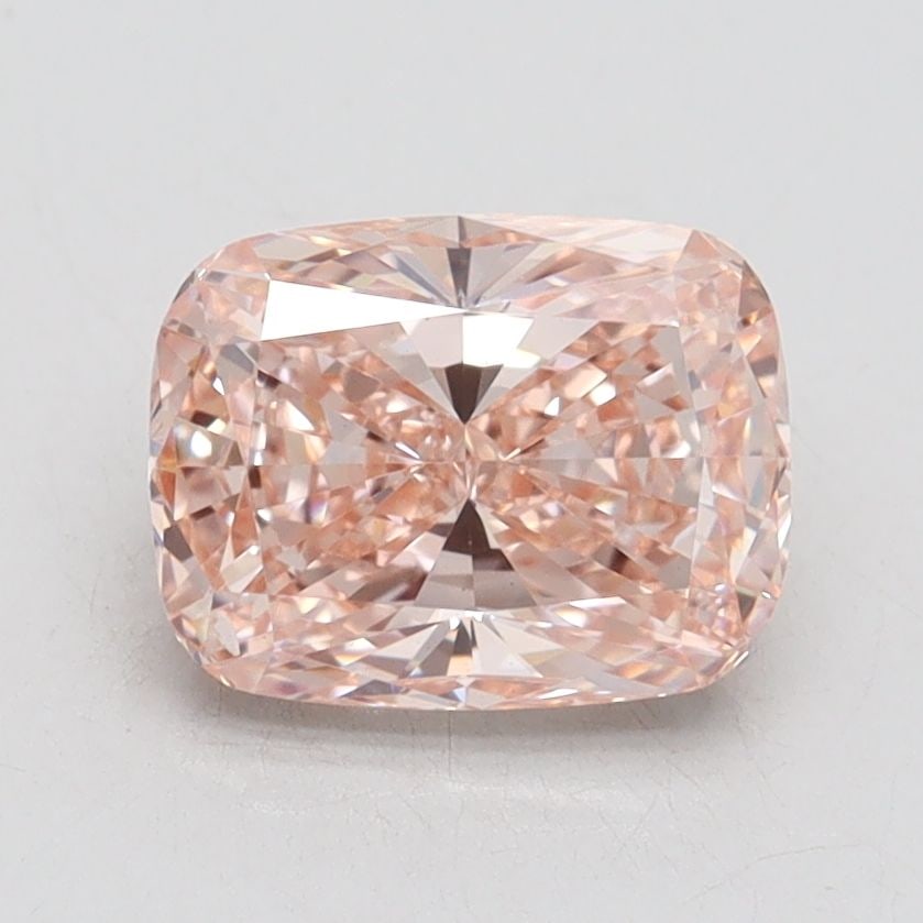 Loose Diamond - CUSHION BRILLIANT 1.63ct Fancy Intense Brownish Pink VS1: Loose Diamond - CUSHION BRILLIANT 1.63ct Fancy Intense Brownish Pink VS1 Source: This is a real non-mined Diamond that has been grown in a lab Shape: CUSHION BRILLIANT Carats: 1.63 Color: Fancy Intens