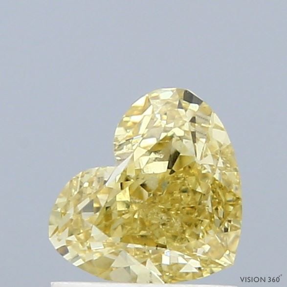 Loose Diamond - HEART 1.02ct Fancy Intense Yellow VS2: Loose Diamond - HEART 1.02ct Fancy Intense Yellow VS2 Source: This is a real non-mined Diamond that has been grown in a lab Shape: HEART Carats: 1.02 Color: Fancy Intense Yellow Certification: IGI Vid