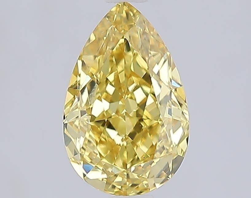 Loose Diamond - PEAR 1.59ct Fancy Intense Yellow VS1: Loose Diamond - PEAR 1.59ct Fancy Intense Yellow VS1 Source: This is a real non-mined Diamond that has been grown in a lab Shape: PEAR Carats: 1.59 Color: Fancy Intense Yellow Certification: IGI Video