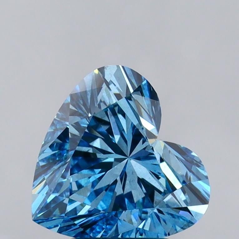 Loose Diamond - HEART 2.51ct Fancy Vivid Blue VS2: Loose Diamond - HEART 2.51ct Fancy Vivid Blue VS2 Source: This is a real non-mined Diamond that has been grown in a lab Shape: HEART Carats: 2.51 Color: Fancy Vivid Blue Certification: IGI Video: