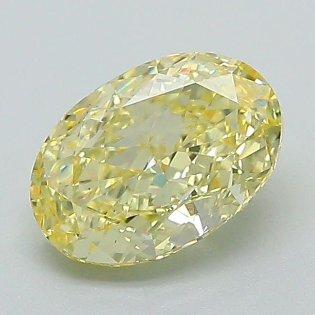 Loose Diamond - OVAL 1.23ct Fancy Intense Yellow VS1: Loose Diamond - OVAL 1.23ct Fancy Intense Yellow VS1 Source: This is a real non-mined Diamond that has been grown in a lab Shape: OVAL Carats: 1.23 Color: Fancy Intense Yellow Certification: IGI Video