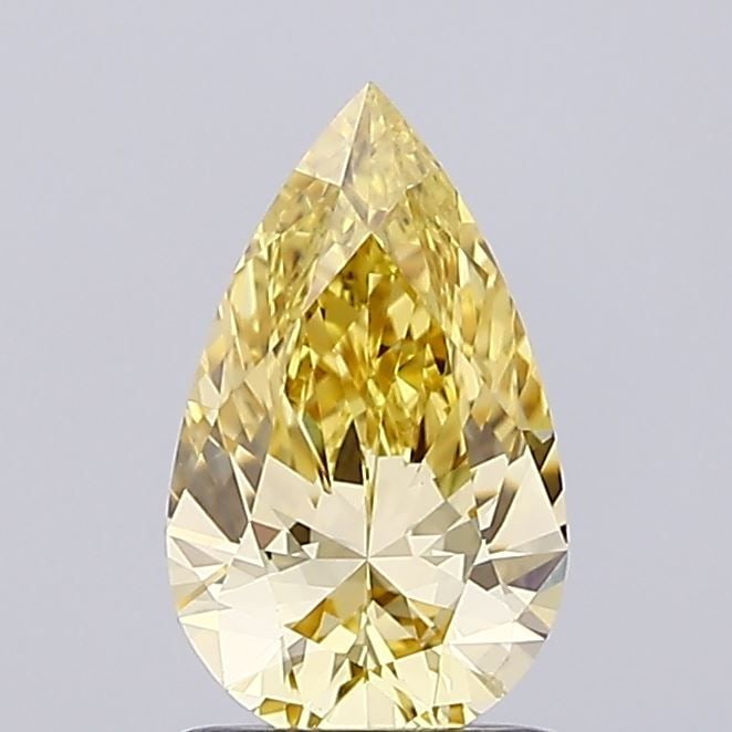 Loose Diamond - PEAR 1.0ct Fancy Intense Yellow VVS2: Loose Diamond - PEAR 1.0ct Fancy Intense Yellow VVS2 Source: This is a real non-mined Diamond that has been grown in a lab Shape: PEAR Carats: 1.0 Color: Fancy Intense Yellow Certification: IGI Video: