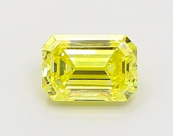 Loose Diamond - EMERALD 1.11ct Fancy Vivid Yellow VS1: Loose Diamond - EMERALD 1.11ct Fancy Vivid Yellow VS1 Source: This is a real non-mined Diamond that has been grown in a lab Shape: EMERALD Carats: 1.11 Color: Fancy Vivid Yellow Certification: IGI Vid