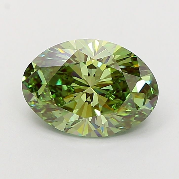 Loose Diamond - OVAL 3.3ct Fancy Vivid Green VVS2: Loose Diamond - OVAL 3.3ct Fancy Vivid Green VVS2 Source: This is a real non-mined Diamond that has been grown in a lab Shape: OVAL Carats: 3.3 Color: Fancy Vivid Green Certification: IGI Video: