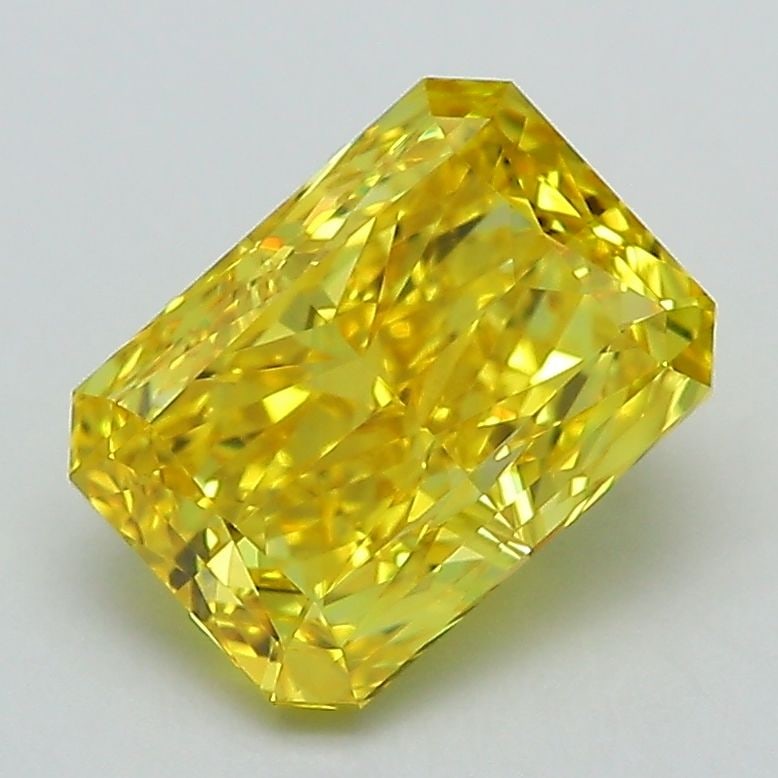 Loose Diamond - RADIANT 2.15ct Fancy Vivid Yellow VVS1: Loose Diamond - RADIANT 2.15ct Fancy Vivid Yellow VVS1 Source: This is a real non-mined Diamond that has been grown in a lab Shape: RADIANT Carats: 2.15 Color: Fancy Vivid Yellow Certification: IGI Vi