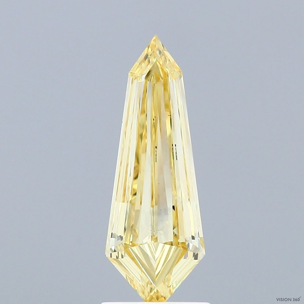 Loose Diamond - HEXAGONAL 1.53ct Fancy Yellow VS1: Loose Diamond - HEXAGONAL 1.53ct Fancy Yellow VS1 Source: This is a real non-mined Diamond that has been grown in a lab Shape: HEXAGONAL Carats: 1.53 Color: Fancy Yellow Certification: IGI Video:
