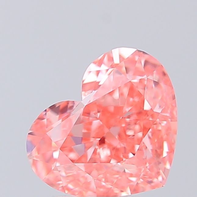Loose Diamond - HEART 3.09ct Fancy Vivid Pink VVS2: Loose Diamond - HEART 3.09ct Fancy Vivid Pink VVS2 Source: This is a real non-mined Diamond that has been grown in a lab Shape: HEART Carats: 3.09 Color: Fancy Vivid Pink Certification: IGI Video: