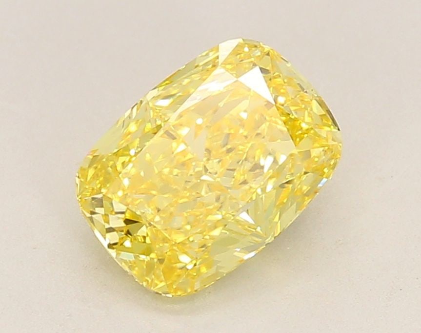 Loose Diamond - CUSHION MODIFIED 2.06ct Fancy Vivid Yellow VVS2: Loose Diamond - CUSHION MODIFIED 2.06ct Fancy Vivid Yellow VVS2 Source: This is a real non-mined Diamond that has been grown in a lab Shape: CUSHION MODIFIED Carats: 2.06 Color: Fancy Vivid Yellow Cer