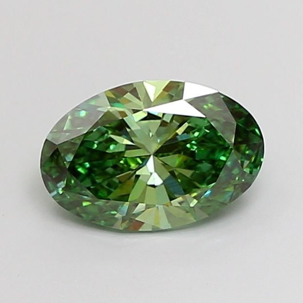 Loose Diamond - OVAL 1.5ct Fancy Vivid Green VS1: Loose Diamond - OVAL 1.5ct Fancy Vivid Green VS1 Source: This is a real non-mined Diamond that has been grown in a lab Shape: OVAL Carats: 1.5 Color: Fancy Vivid Green Certification: IGI Video: