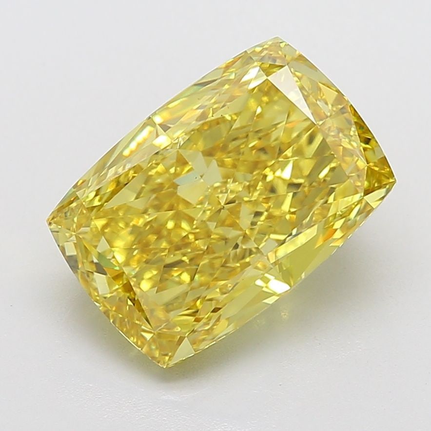 Loose Diamond - CUSHION MODIFIED 8.4ct Fancy Vivid Yellow VS1: Loose Diamond - CUSHION MODIFIED 8.4ct Fancy Vivid Yellow VS1 Source: This is a real non-mined Diamond that has been grown in a lab Shape: CUSHION MODIFIED Carats: 8.4 Color: Fancy Vivid Yellow Certif
