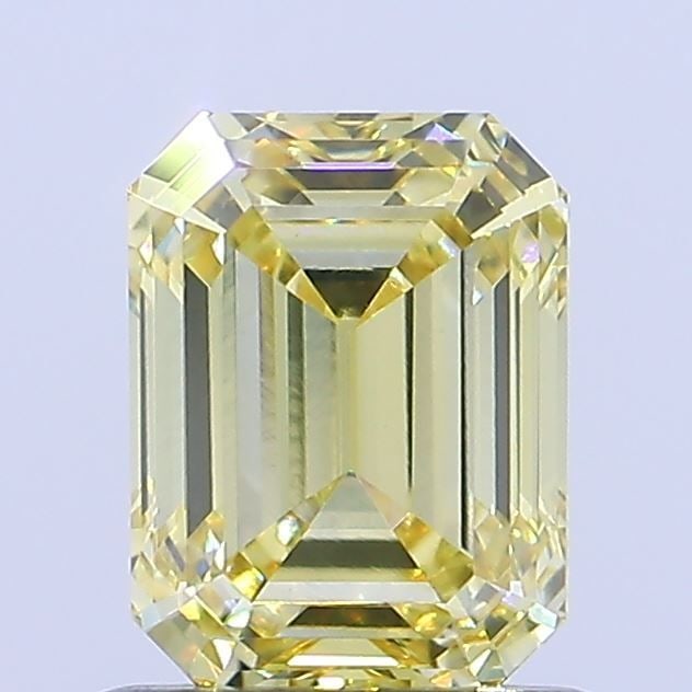 Loose Diamond - EMERALD 0.91ct Fancy Intense Yellow VVS2: Loose Diamond - EMERALD 0.91ct Fancy Intense Yellow VVS2 Source: This is a real non-mined Diamond that has been grown in a lab Shape: EMERALD Carats: 0.91 Color: Fancy Intense Yellow Certification: IG